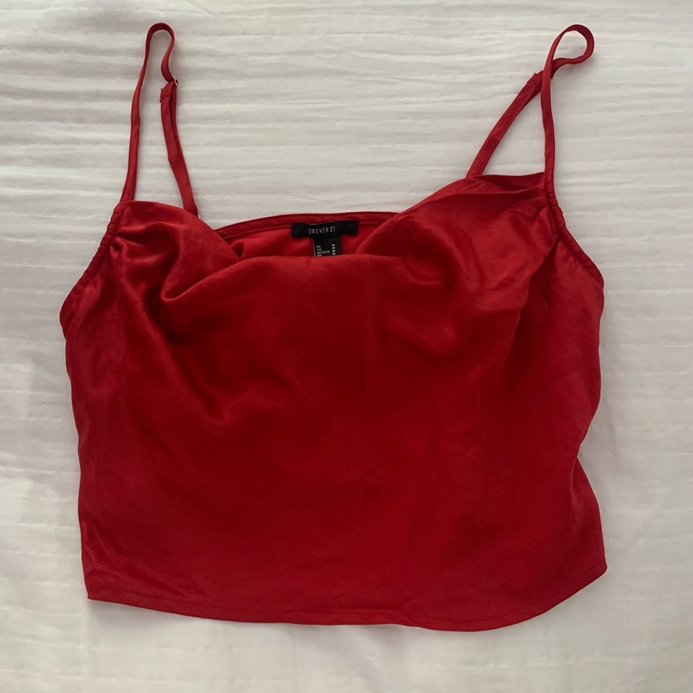 Forever 21 Cowl Neck Crop Tank